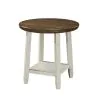 New Classic T3527-3P Flaherty - 3 Piece Occasional Set (1 Coffee & 2 End Tables) - Brown / White