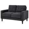 Coaster Fine Furniture 509982 Bowen II - Fabric Upholstered Track Arm Loveseat - Steel Gray