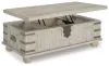 Ashley Furniture T757-9 Carynhurst - Lift Top Cocktail Table - White Wash Gray