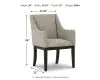 Ashley Furniture D984-01A Burkhaus - Dining UPH Arm Chair (Set of 2) - Beige / Dark Brown