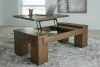 Ashley Furniture T763-9 Rosswain - Lift Top Cocktail Table - Warm Brown