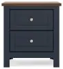 Ashley Furniture B414-92 Landocken - Two Drawer Night Stand - Brown / Blue