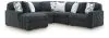 Ashley Furniture 98105S22 Ashley Furniture 98105S22 Midnight-Madness - 5-Piece Sectional With LAF Corner Chaise - Gunmetal