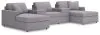 Ashley Furniture 92104S44 Ashley Furniture 92104S44 Modmax - 5-Piece Pit Sectional With Storage Consoles - Granite