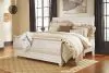 Ashley Furniture B267/31/36/78/76/97/92(2) Ashley Furniture B267/31/36/78/76/97/92(2) Willowton - 7 Pc. - Dresser, Mirror, King Sleigh Bed, 2 Nightstands - Whitewash
