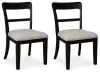 Ashley Furniture PCD824-01 Greddinton - Upholstered Dining Side Chair (Set of 2) - Black