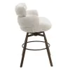 ACME DN03809 Jena - Counter Height Chair With Swivel - Beige & Walnut