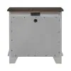 Liberty Furniture 237-BR61 River Place - 3 Drawer Nightstand With Charging Station - Riverstone White & Tobacco