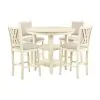 New Classic D3651-52S-BSQ New Classic D3651-52S-BSQ Amy - 5 Piece Counter Dining Set - Bisque