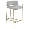 CoasterEssence 182159 Comstock - Upholstered Low Back Stool - Gold And Gray