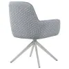 CoasterElevations 110322 Abby - Fabric Upholstered Swivel Dining Arm Chair - Light Gray