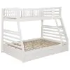 CoasterEssence 460180 Ashton - 2-Drawer Wood Twin Over Full Bunk Bed - White