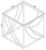CoasterEssence 720497 Lille - Square Glass Top Side End Table - Chrome