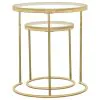 CoasterElevations 935936 Maylin - 2 Piece Round Glass Top Nesting Table Set - Gold