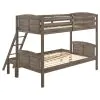 CoasterEveryday 400809 Flynn - Wood Twin Over Full Bunk Bed - Weathered Brown