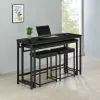 Coaster Fine Furniture 182724 Hawes - 4 Piece Multipurpose Counter Height Table Set - Black