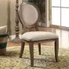 Furniture of America CM3872RT-TABLE Kathryn - Round Dining Table - Rustic Dark Oak