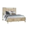 Samuel Lawrence Furniture S952-BR-K4 Kendall - King Upholstered Storage Bed - Light Brown