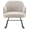Coaster Fine Furniture 602625 Paige - Boucle Upholstered Mid Back Rocking Chair - Beige