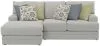 Jackson Furniture Industries 2340/75/42-28 Jackson Furniture Industries 2340/75/42-28 Stockbridge - 2 Piece Sofa Chaise With Comfort Coil Seating And 6 Accent Pillows Included (Left Side Facing Chaise) - Slate