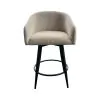 Intercon BS-BS-130C-CHM-C24 Metal Base Barstools - Barstool With Barrel Seat - Champagne
