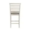 Liberty Furniture 182-B200124 Brook Bay - Upholstered Ladder Back Counter Chair - Textured White / Carbon Gray