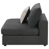 CoasterEssence 551324 Serene - Upholstered Armless Chair - Charcoal