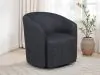 Coaster Fine Furniture 903223 Mossbrook - Fabric Upholstered Swivel Accent Chair - Anthracite