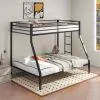 Coaster Fine Furniture 460365BLK Alevera - Metal Twin Over Full Bunk Bed With Ladder - Black