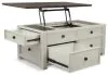 Ashley Furniture T637-20 Bolanburg - Lift Top Cocktail Table - White / Brown / Beige
