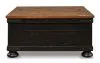 Ashley Furniture T468-00 Valebeck - Lift Top Cocktail Table - Black / Brown