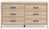 Ashley Furniture EB3929-231 Battelle - Six Drawer Dresser - Tan
