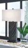Ashley Furniture L235774 Bartlen - Poly Table Lamp - Black / Gold Finish