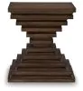 Ashley Furniture T821-2 Hannodream - Square End Table - Warm Brown
