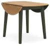 Ashley Furniture D401/15/01(2) Ashley Furniture D401/15/01(2) Gesthaven - 5 Pc. - Round Dining Room Drop Leaf Table, 4 Side Chairs - Natural / Green