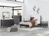 Ashley Furniture B2616/231/36/87/84/B100-12 Ashley Furniture B2616/231/36/87/84/B100-12 Cadmori - 5 Pc. - Dresser, Mirror, Full Upholstered Panel Bed - Black / White