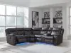 Ashley Furniture PC13001S1 Sultan Meadow - 2-Piece Reclining Sectional - Carbon