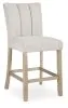 Ashley Furniture PCD575-124 Larawyn - Upholstered Barstool (Set of 2) - Bisque