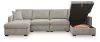 Benchcraft® 68605S62 Benchcraft® 68605S62 ModMax Luxe - 4-Piece Double Storage Chaise Sectional - Flint