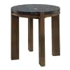 ACME LV06886 Estella - End Table With Natural Marble Top - Black Top & Walnut