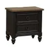 Liberty Furniture 615-BR61-B Americana Farmhouse - 2 Drawer Nightstand With Charging Station - Black