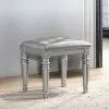 New Classic BA9698S-092 New Classic BA9698S-092 Valentino - Vanity Table Stool - Silver