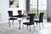 CoasterEssence 105072 Betty - Velvet Upholstered Dining Side Chair (Set of 4) - Black And Chrome