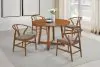CoasterEveryday 108471 Dinah - Round Solid Wood Dining Table - Walnut