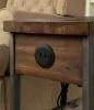 Furniture of America CM-AC286 Brick Attic - Side Table - Oak / Multi