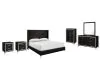 New Classic 00-3365-16N New Classic 00-3365-16N Huxley - 6/6 Eastern King 6 Piece Bedroom Set (Bed & Dresser & Mirror & Chest & 2 Nightstands) - Black