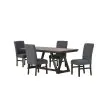 New Classic 40-4125-DG4C High Line - Dining Table & 4 Chairs - Gray