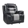New Classic U7005-13P1-BKG New Classic U7005-13P1-BKG Nikko - Glider Recliner With Power Footrest - Black / Gray