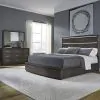 Liberty Furniture 732-BR-KPB Cascade Falls - King Panel Bed - Satin Espresso
