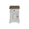 Intercon DK-TA-1624-RFO-C Drake - Chairside Table - Rustic White / French Oak